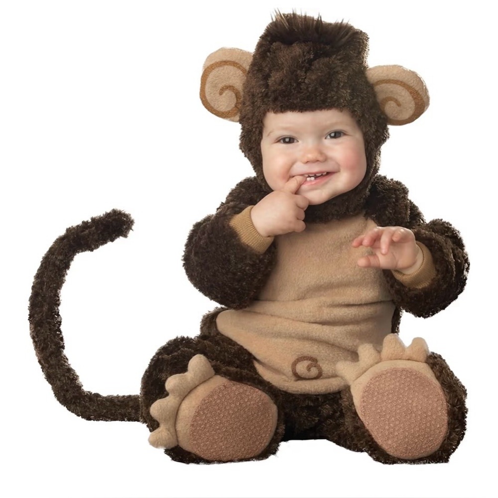 Adorable Infant Monkey Costume - Brown & Tan